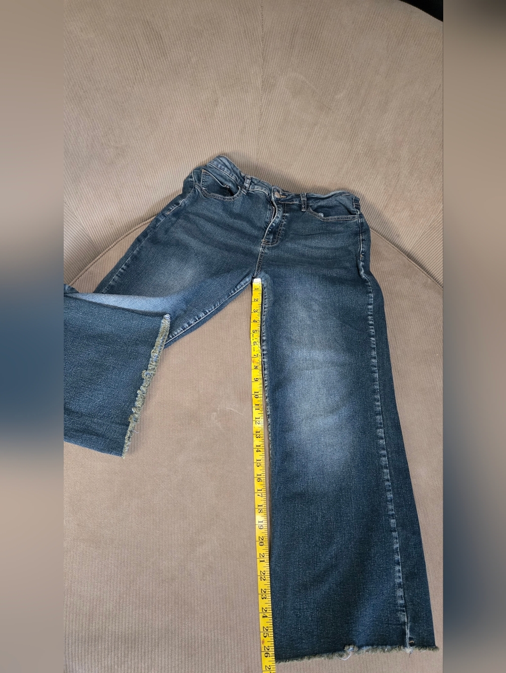 Flamingo Dark Wash Wide Leg Jeans - Blue, SIZE large